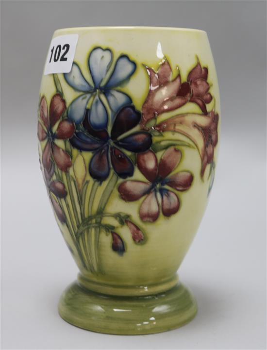 A Moorcroft yellow ground vase
